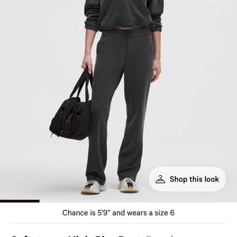 lululemon athletica Black Brushed Softstreme High-Rise Pant